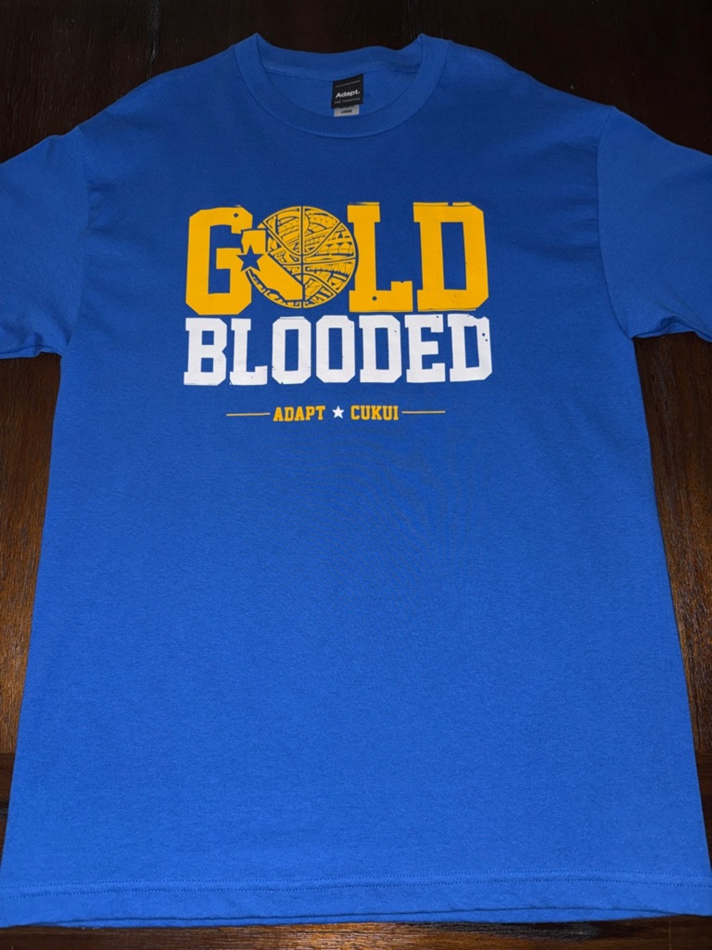 Adapt Gold Blooded Shirt Large Warriors Colors